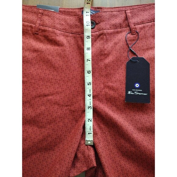Ben Sherman Shorts Mens 32 Stretch Fit Red Summer - Picture 9 of 16